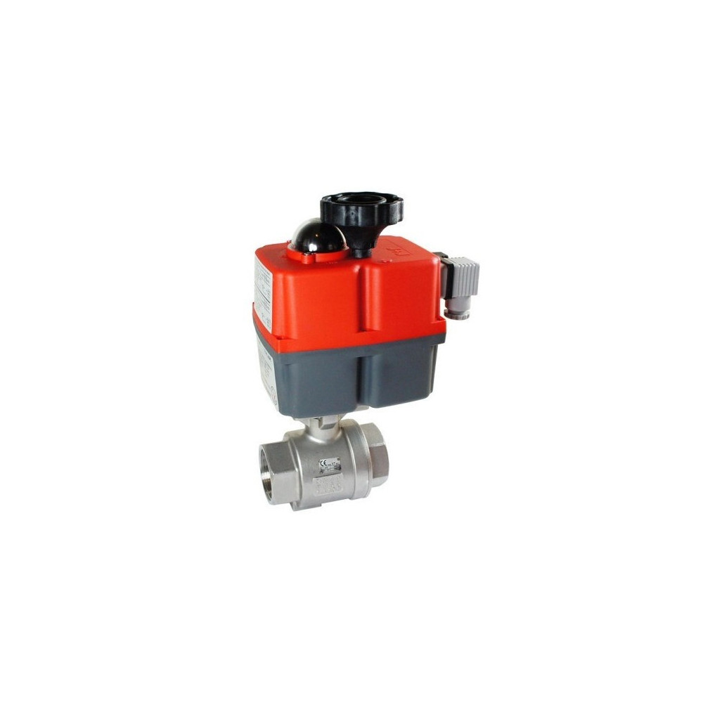 VÁLVULA BOLA 2 PIEZAS 1 1/4" INOX PN63 H-H ELECTROACTUADOR