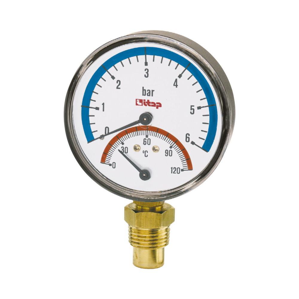 TERMO-MANÓMETRO CONEXIÓN RADIAL 1/2" 6 BAR