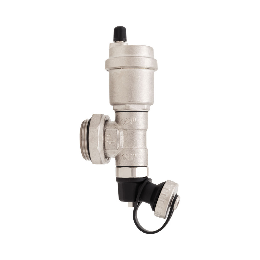 GRUPO TERMINAL ORIENTABLE DE DESCARGA Y PURGA AUTOMÁTICA, NIQUELADO