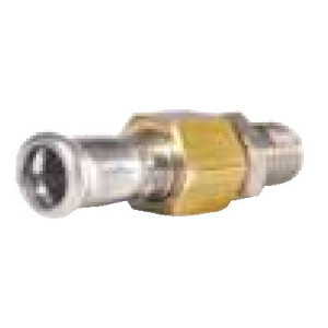 RACOR 3 PIEZAS ROSCA MACHO PRESS DE ACERO INOXIDABLE