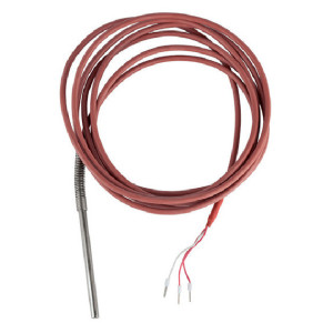 SONDA PT100 CON CABLE DE SILICONA Y MUELLE