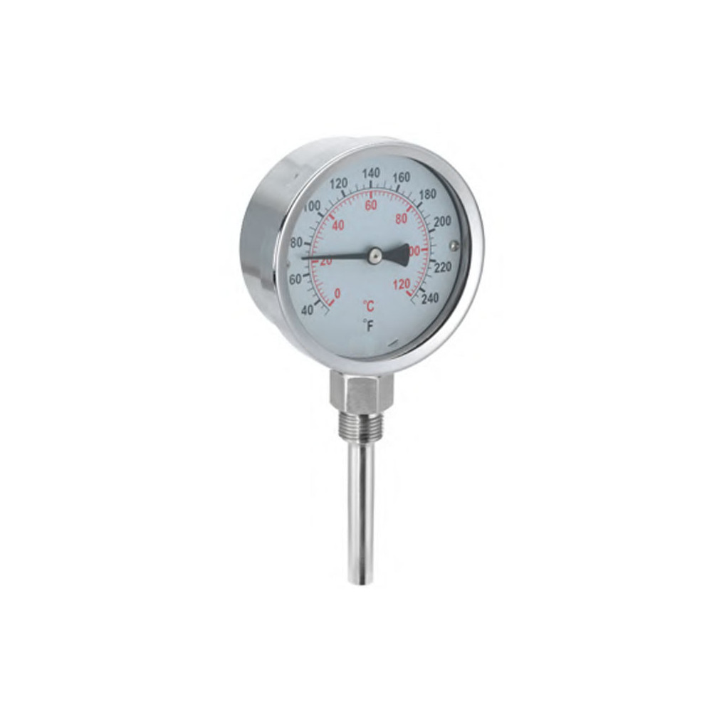 Termómetro DN100 radial INOX/INOX