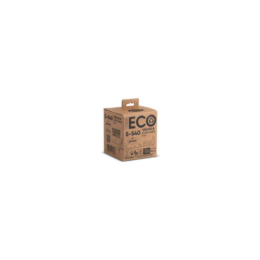 VÁLVULA CESTA CON REBOSADERO RECTANGULAR FLEXIBLE ECO S-540 1 1/4"-1 1/2" NEGRO