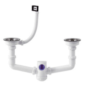 SIFÓN COLECTOR CENTRAL SIFÓNICO EXTENSIBLE CON REBOSADERO S-472 1 1/2" X 115