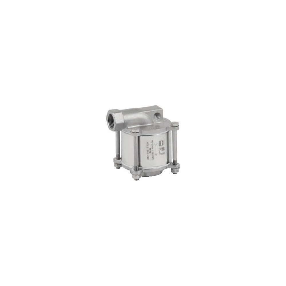 PURGADOR TERMOSTÁTICO ANGULAR EN A. INOXIDABLE 1/2" PN40